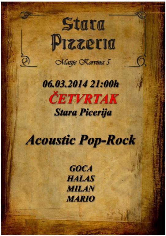 Acoustic pop-rock - akustična svirka