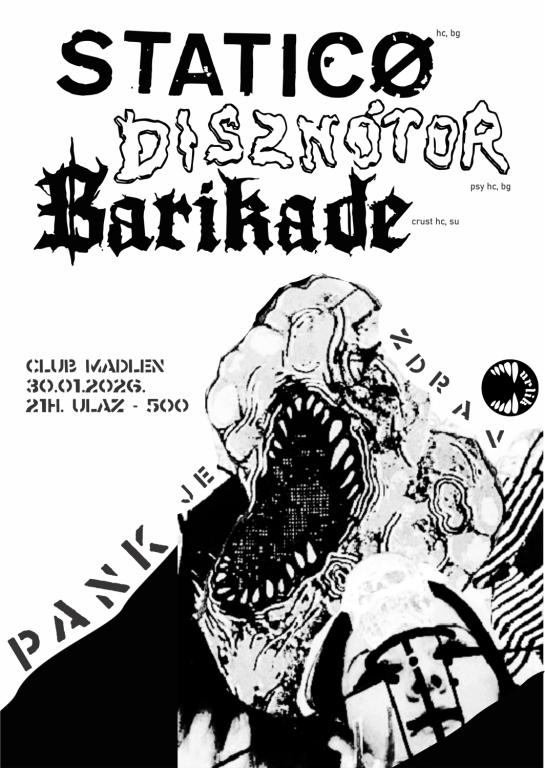 Pank je zdrav - STATICØ/Disznótor/Barikade @Madlen