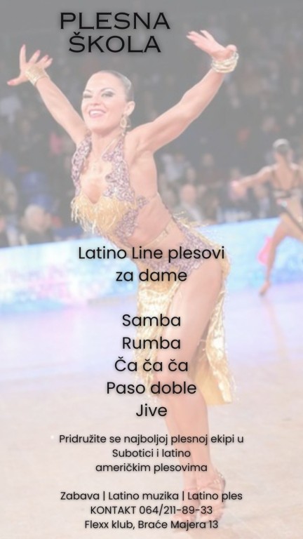 Čas Latino Line plesa za dame