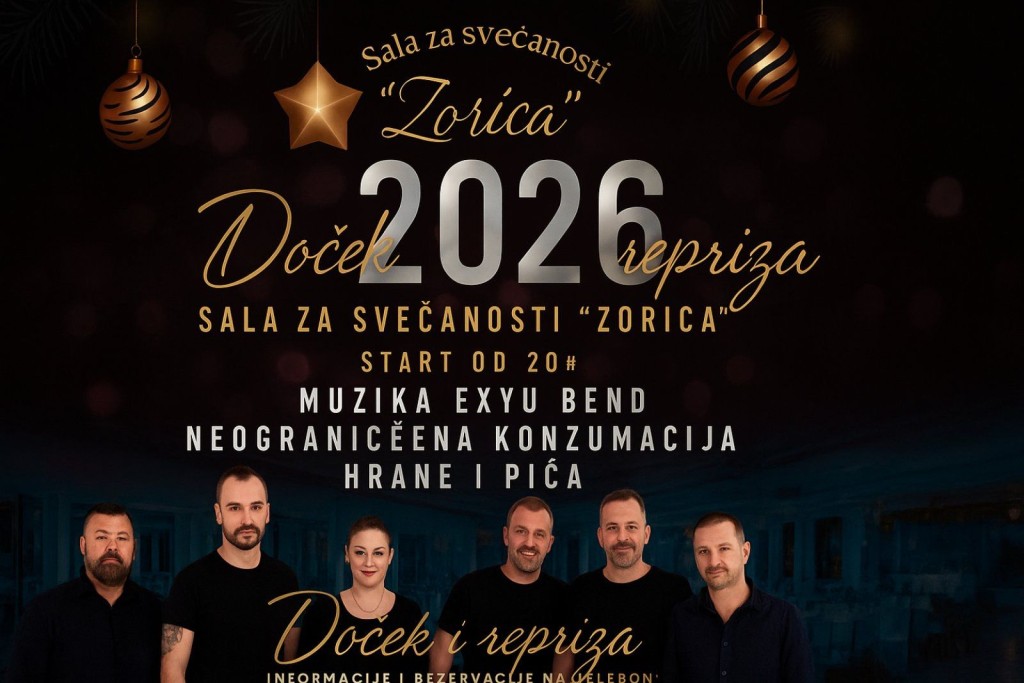Doček Nove godine u sali "Zorica"