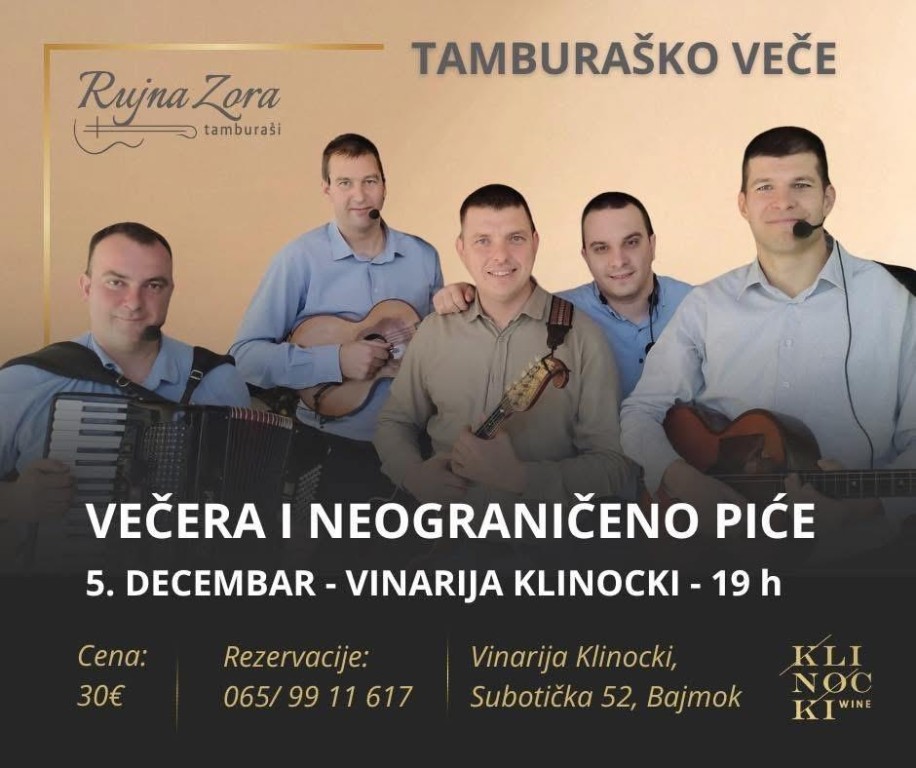Tamburaško veče u vinariji Klinocki