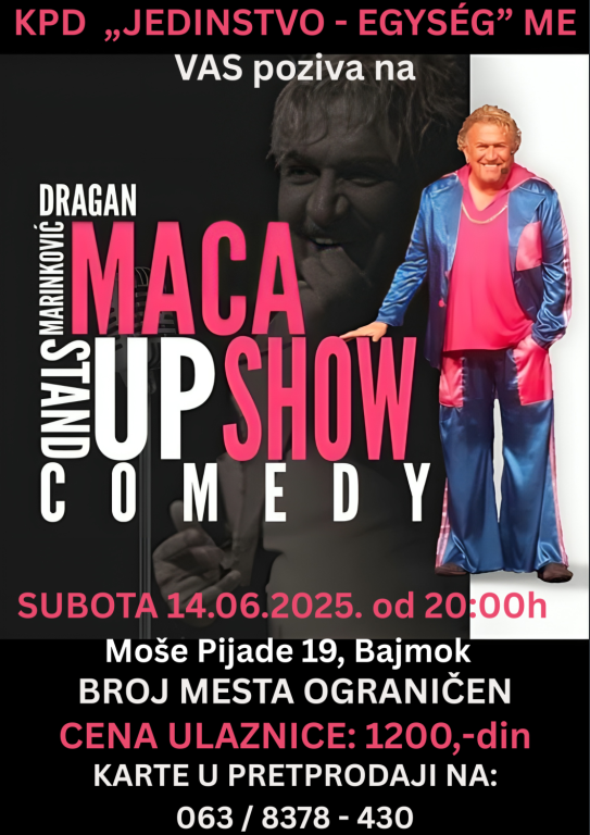 Veče Stand Up komedije sa Draganom Marinkovićem Macom