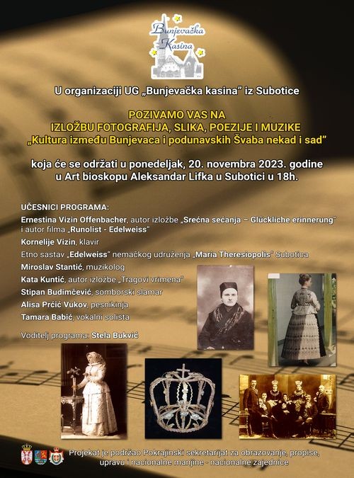 Izložba fotografija, slika, poezije i muzike „Kultura između Bunjevaca i podunavskih Švaba nekad i sad“