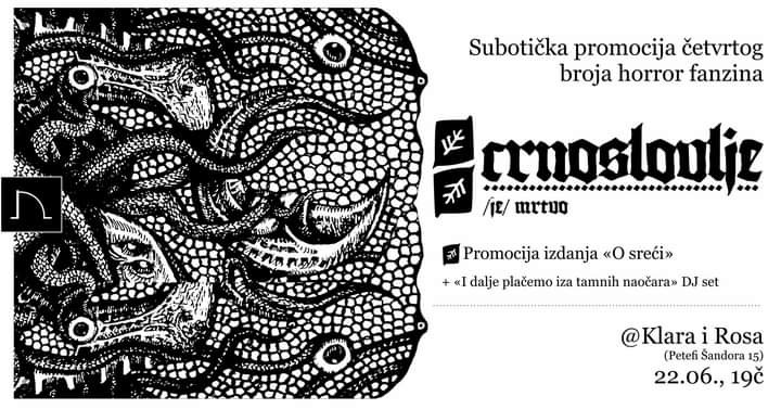 Subotička promocija četvrtog broja "Crnoslovlje /je/ mrtvo" x YOG "O sreći"