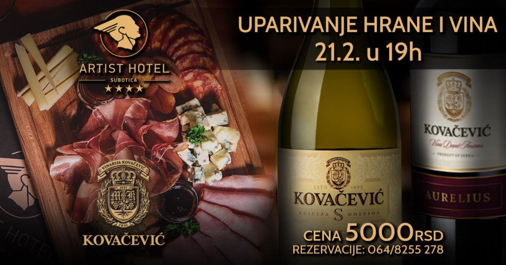 Uparivanje hrane i vina u Hotelu Artist