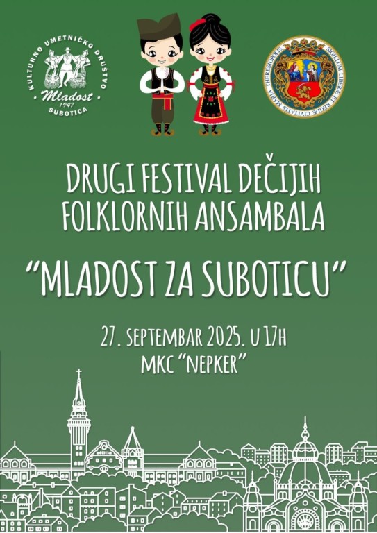 „Mladost za Suboticu“ drugi po redu folklorni festival dečijih ansambala
