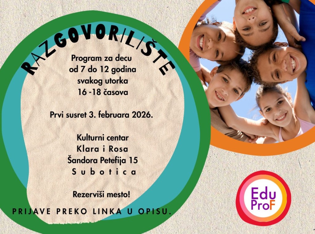 RAZGOVARALIŠTE - Program za decu od 7 do 12 godina