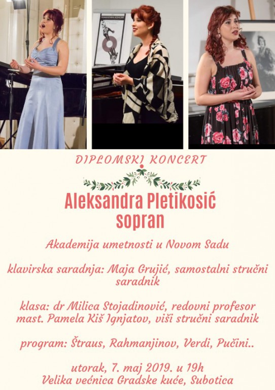 Koncert Aleksandre Pletikosić, studentkinje solo pevanja