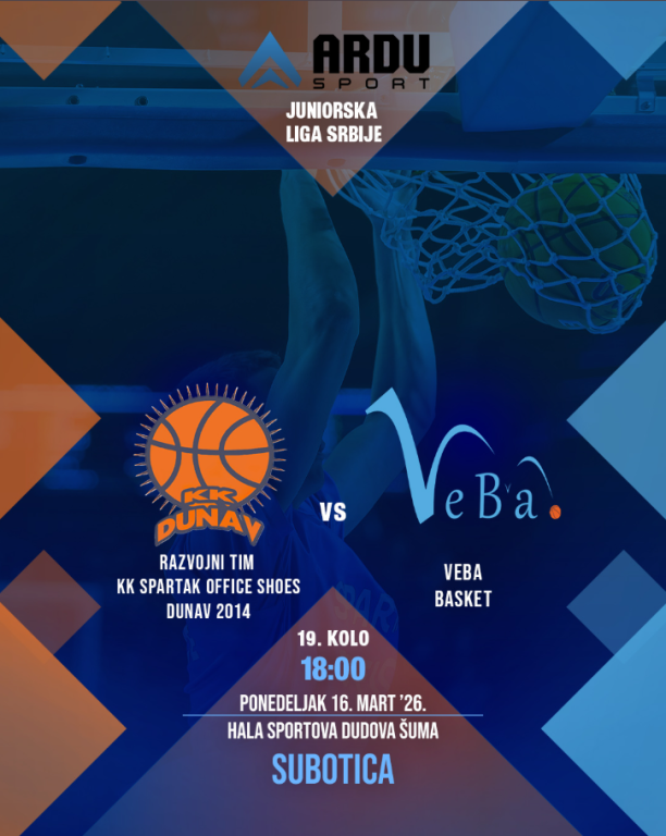 ARDU juniorska liga: DUNAV - VEBA BASKET