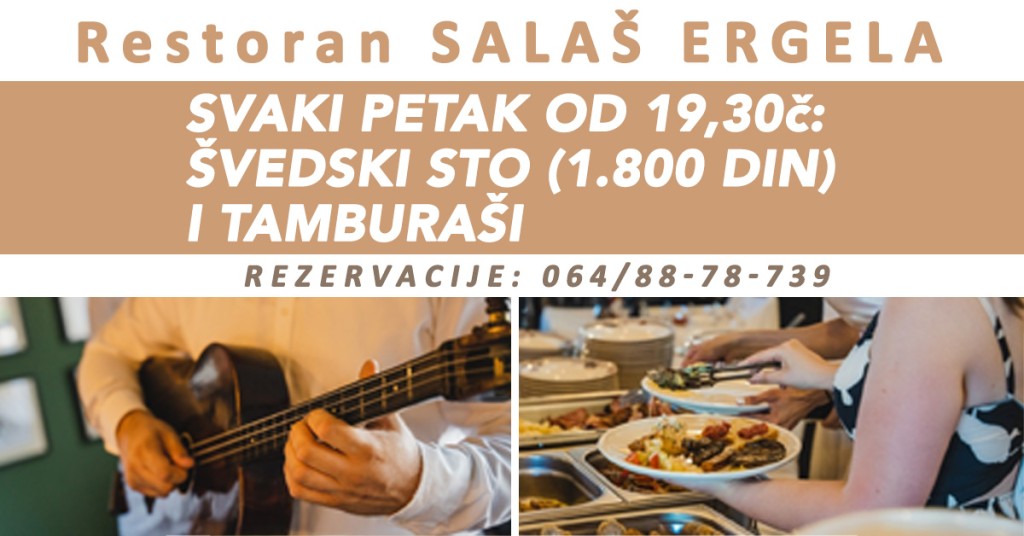 Večera na bazi švedskog stola uz tamburaše