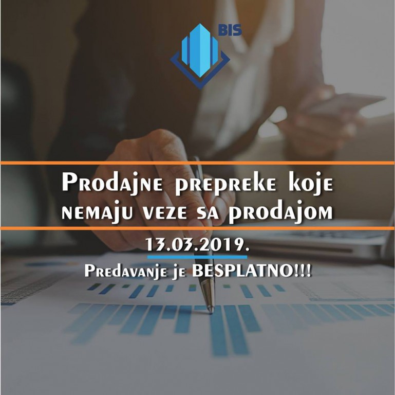 Predavanje: Prodajne prepreke koje nemaju veze sa prodajom