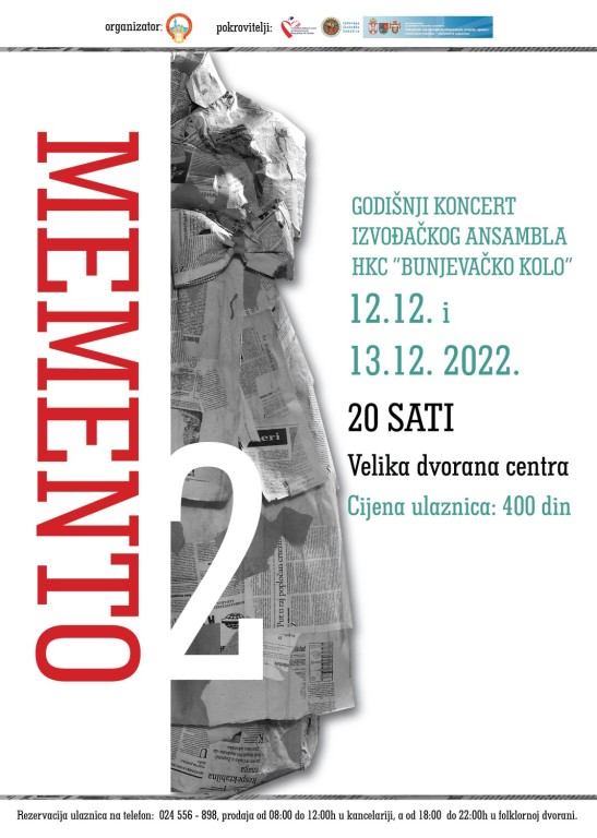 Godišnji koncert izvođačkog ansambla HKC "Bunjevačko kolo"