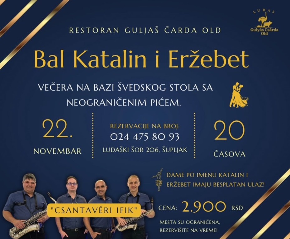 Eržebet i Katalin bal u Guljaš čardi