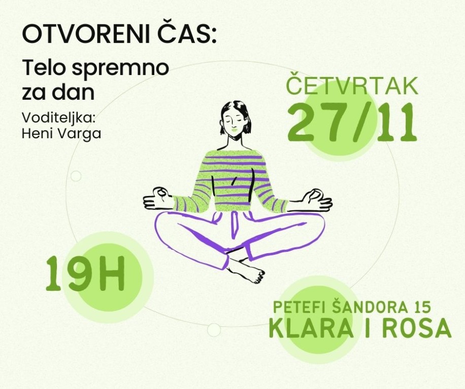 OTVORENI ČAS: Telo spremno za dan