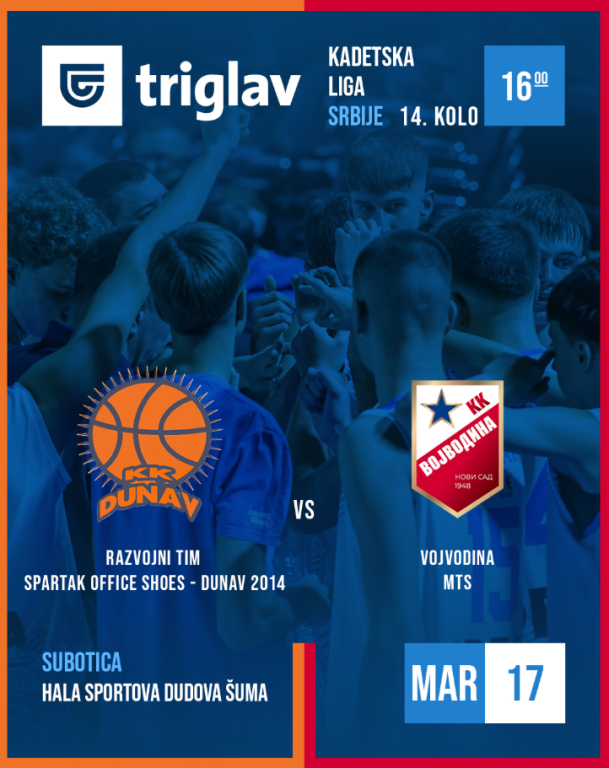 Triglav kadetske lige  Dunav 2014 - Vojvodina MTS