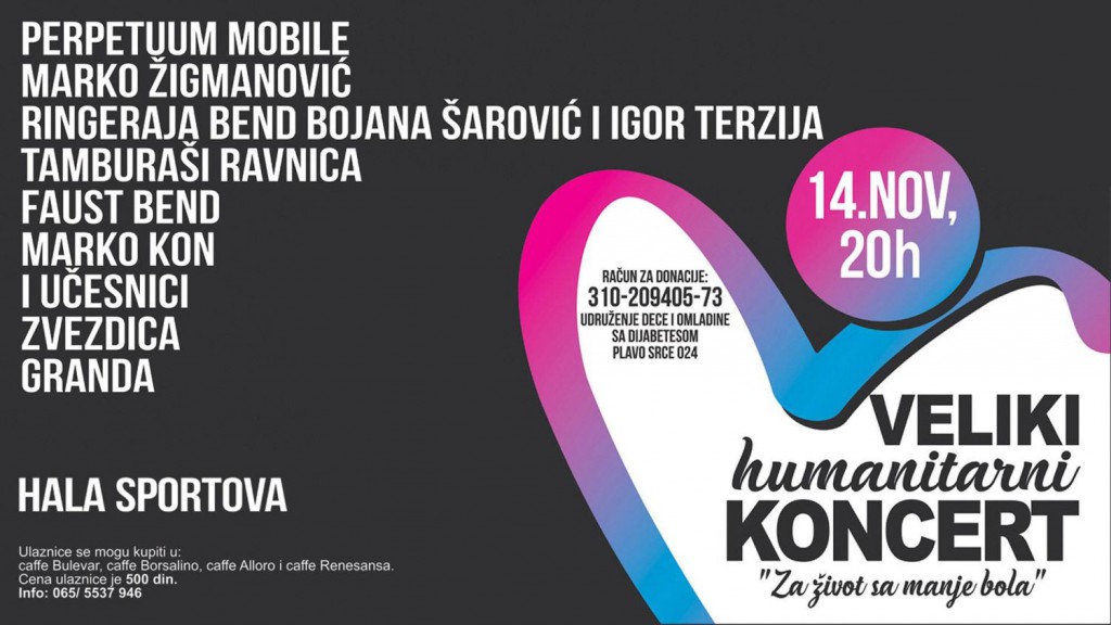 Veliki humanitarni koncert: Za život sa manje bola