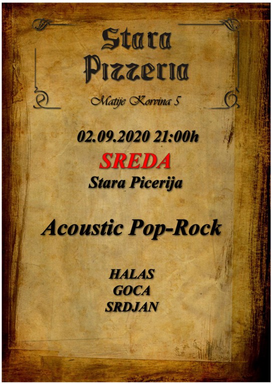 Akustična svirka: Acoustic pop-rock