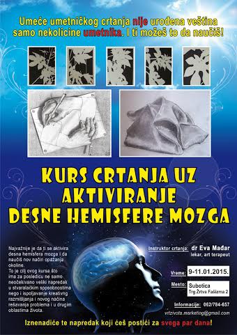 Subotica - 4 dnevni kurs crtanja upotrebom desne hemisfere mozga, po učenju Betty Edwards