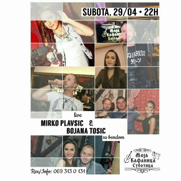 Mirko Plavšić i Bojana Tošić sa bendom