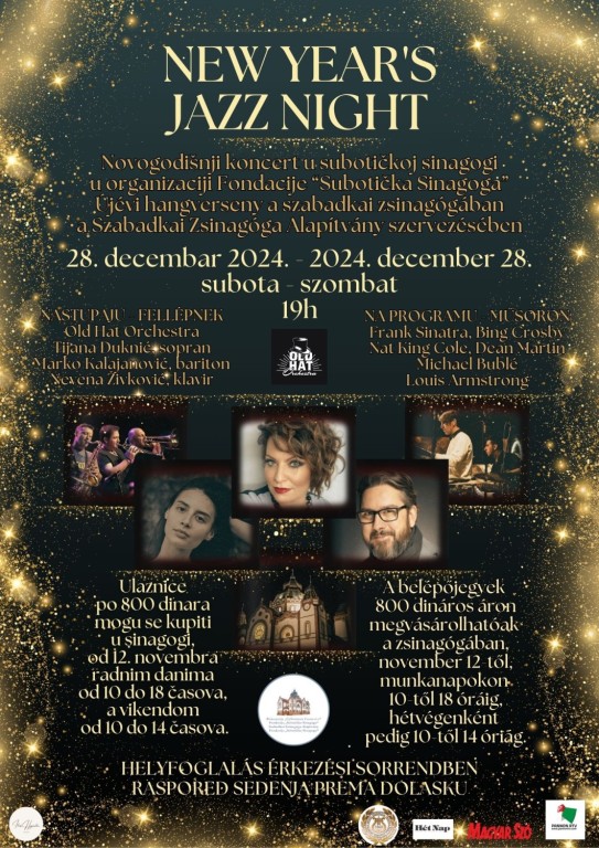 New Year's Jazz Night - Novogodišnji koncert u subotičkoj sinagogi
