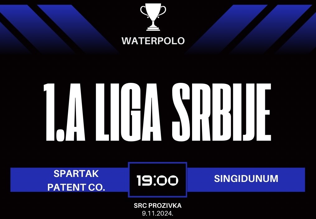 1.A liga SrbijeVaterpolo: Spartak dočekuje Singidunum u