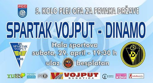 Rukomet: Spartak Vojput - Dinamo