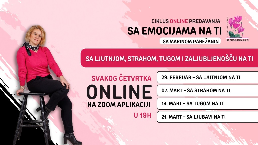Ciklus ONLINE predavanja - Sa emocijama na Ti