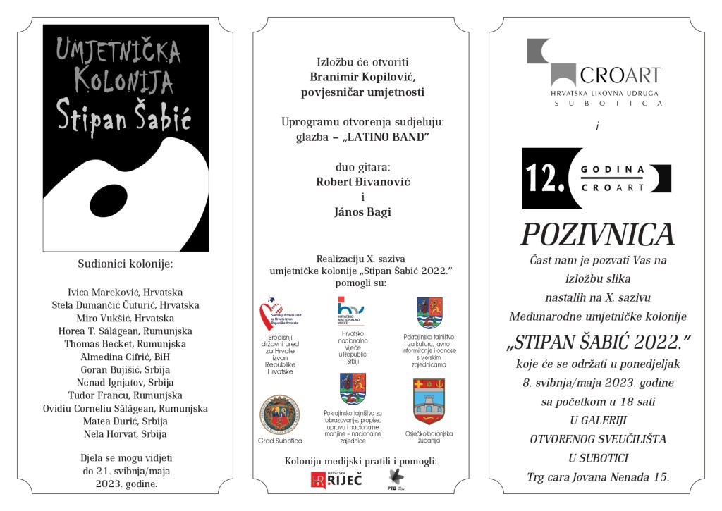 Otvaranje izložbe slika sa X saziva umjetničke kolonije "Stipan Šabić 2022"