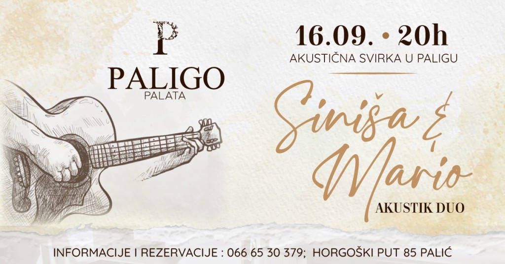 Akustična muzika u restoranu Paligo Palata
