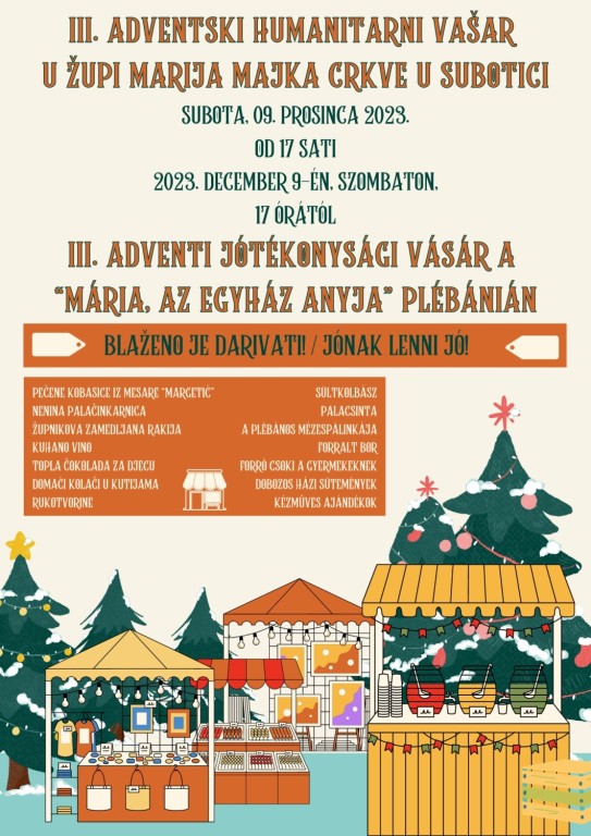 III. adventski humanitarni vašar u župi Marija Majka Crkve u Subotici