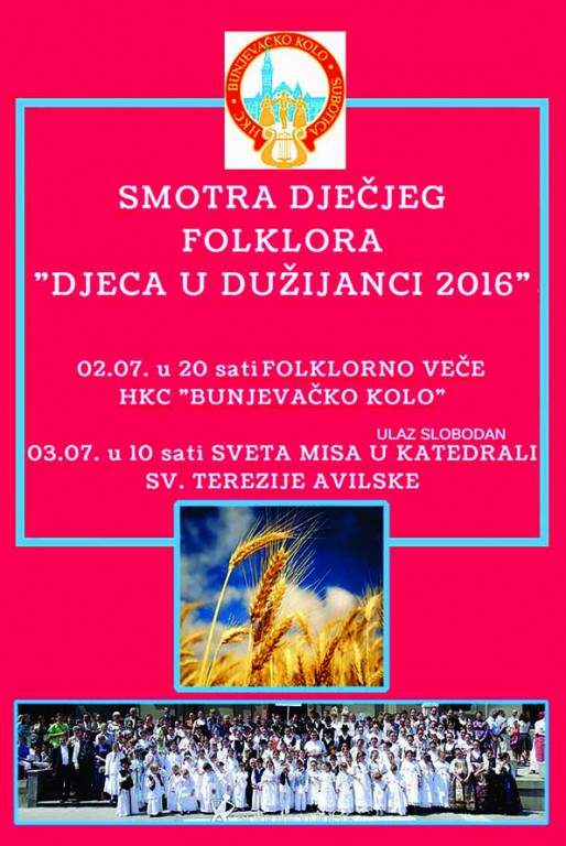 Smotra dječjeg folklora: Djeca u DužijanciI 2016