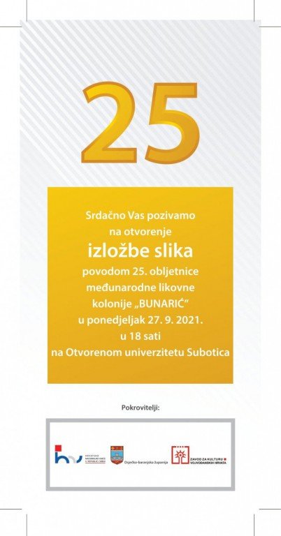 Izložba slika povodom 25. obljetnice međunarodne likovne kolonije "Bunarić"