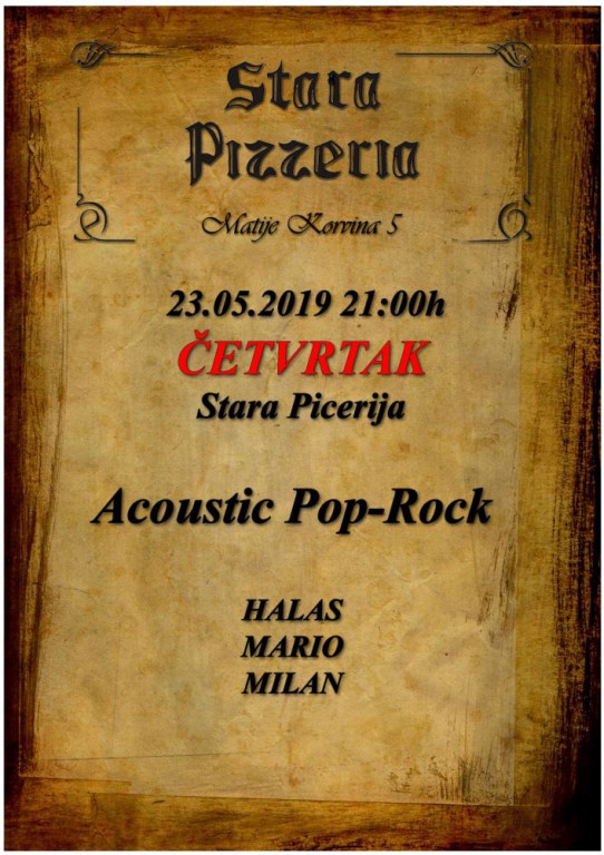 Akustična svirka: Acoustic pop rock