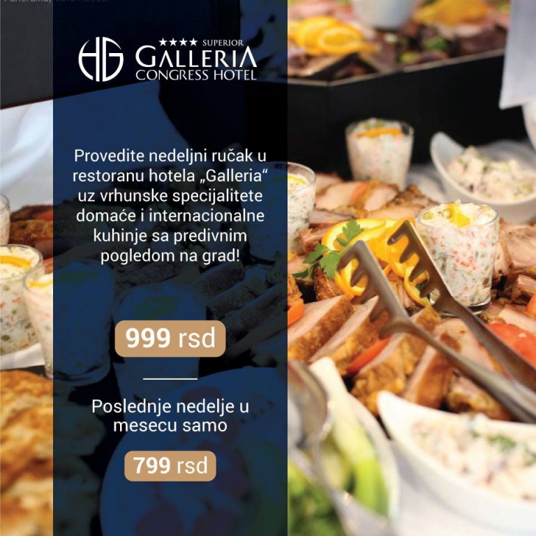 Tradicionalni nedeljni ručak u Hotelu Galleria
