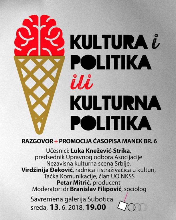 Kultura i politika ili Kulturna politika - razgovor i promocija časopisa Manek