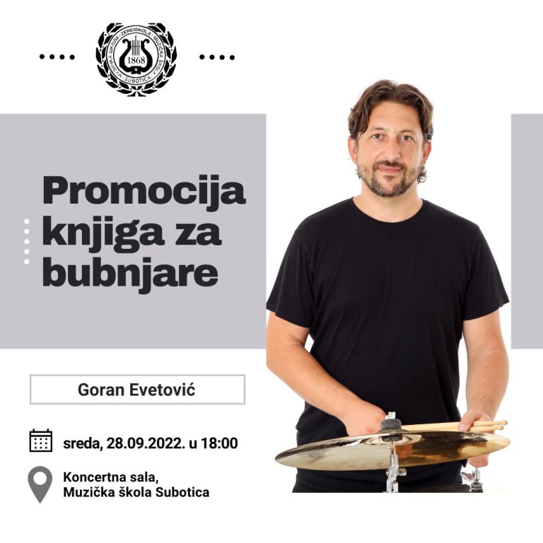 Promocija udžbenika Gorana Evetovića za bubnjare i učenike udaraljki