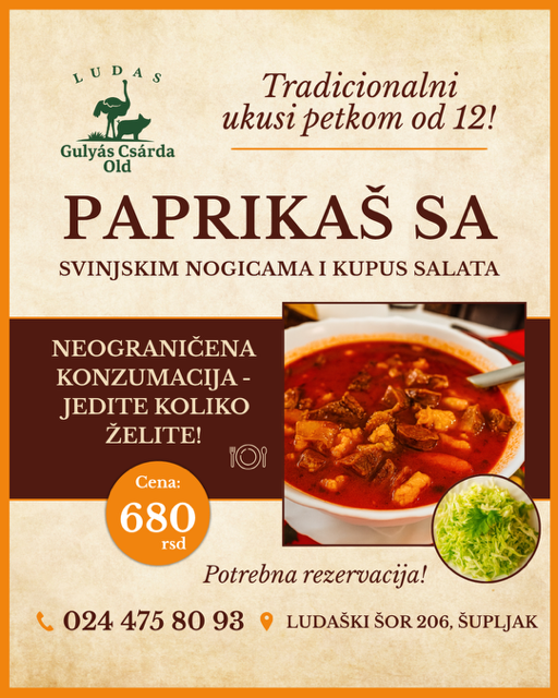 Domaći paprikaš – All you can eat