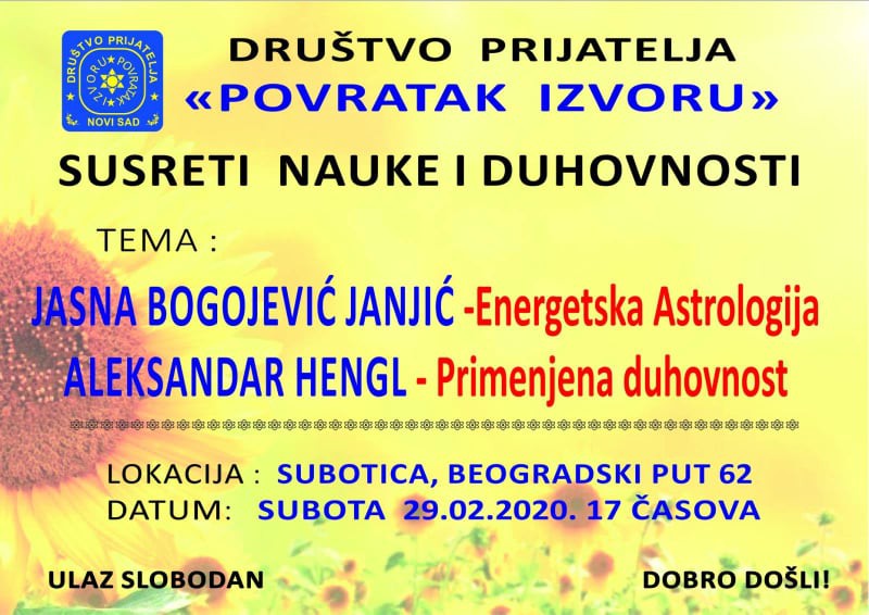 Edukativna tribina "Povratak izvoru"