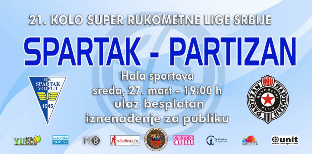 Rukomet: RK Spartak - RK Partizan
