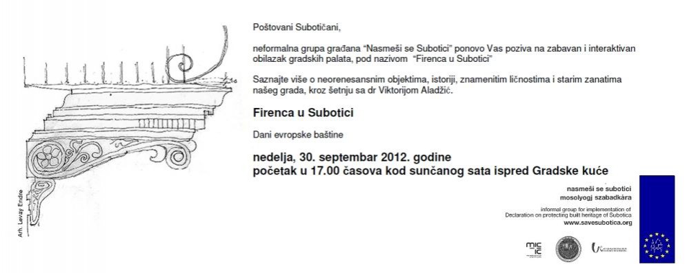Dani evropske baštine - Firenca u Subotici (II)