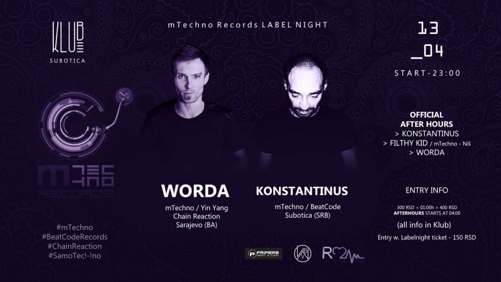 Techno records label night