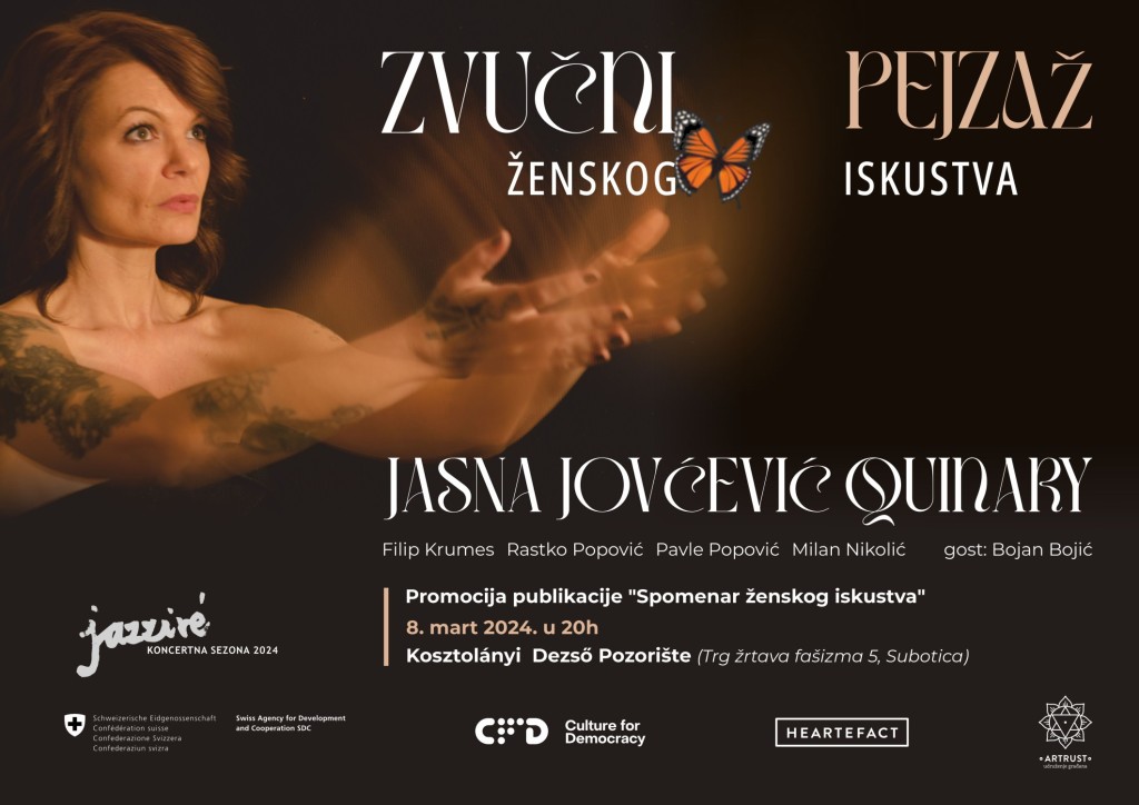 Koncert Jasna Jovićević Quinary i promocija Spomenara