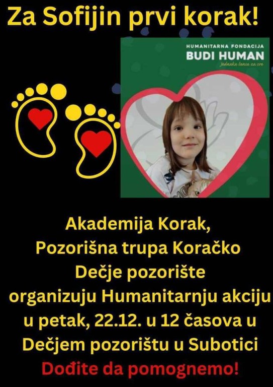 Humanitarna akcija "Za Sofijin siguran korak"