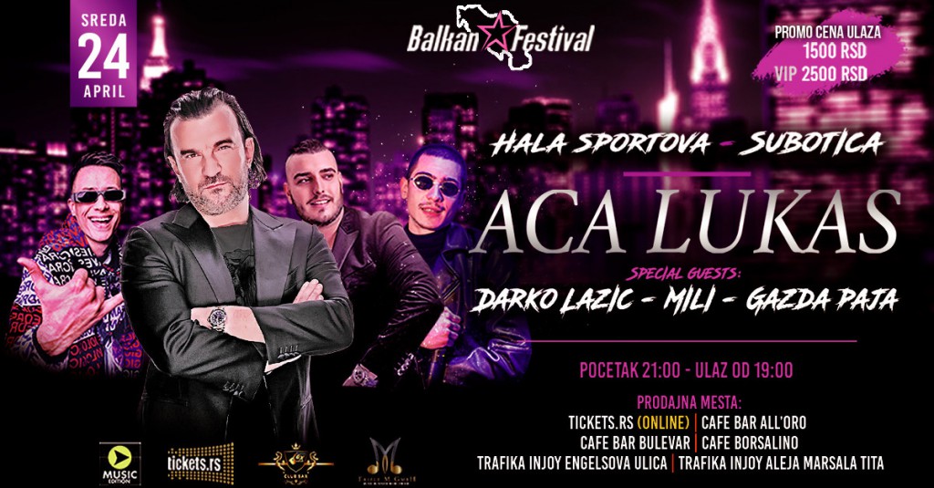 OTKAZAN koncert Ace Lukasa i prijatelja