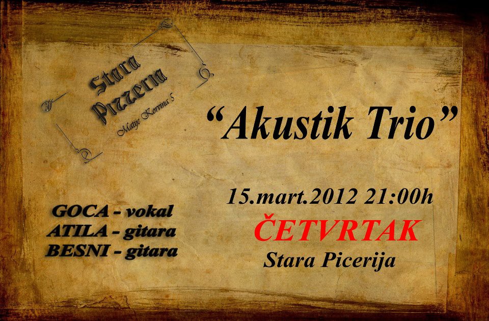 Akustik Trio - Akustična svirka