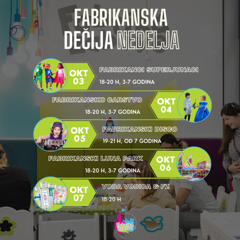 Dečija nedelja u Fabrici Zabave