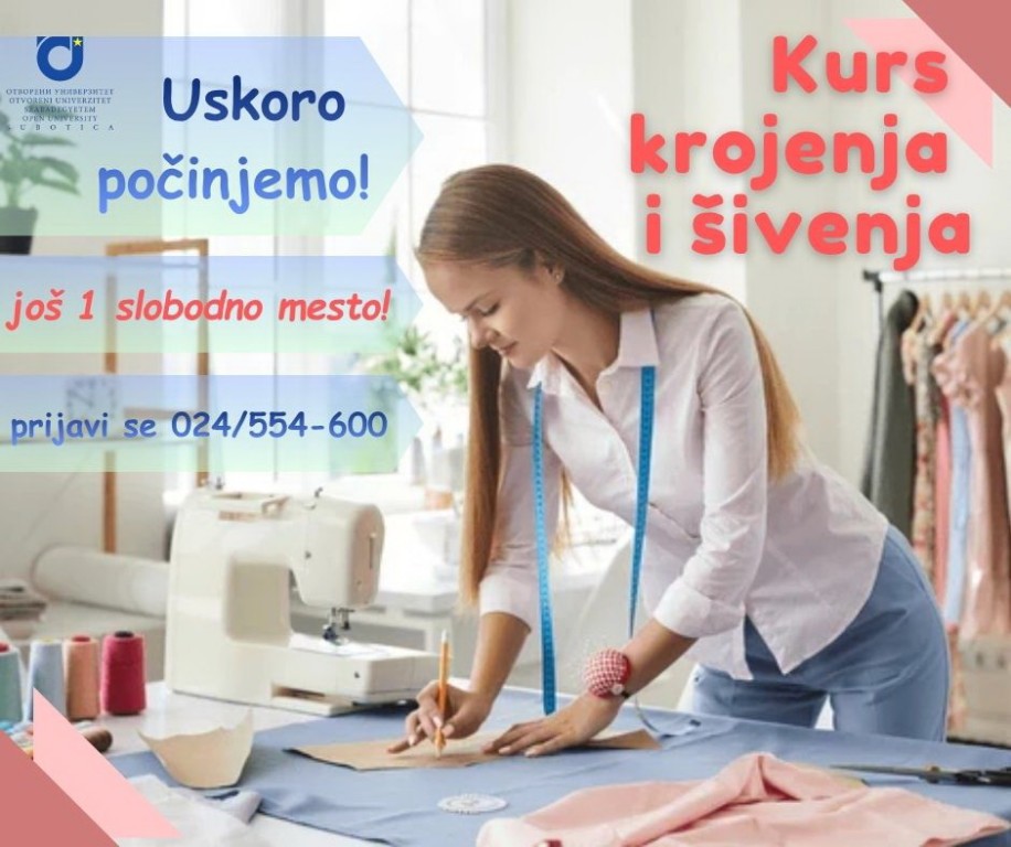 Besplatan prvi čas na Kursu krojenja i šivenja
