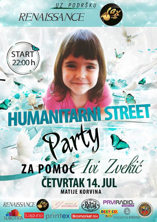 (ODLOŽENO) Humanitarni street party za Ivu Zvekić
