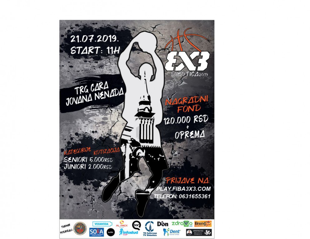 Košarkaški turnir 3x3 Subotica 2019