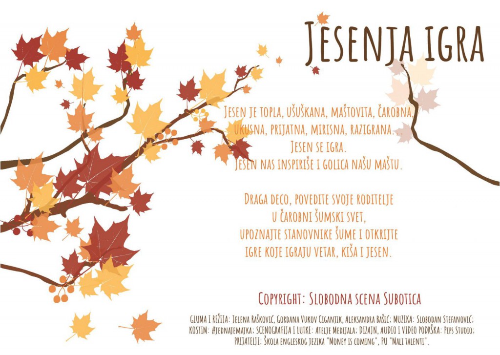Predstava za decu: Jesenja igra